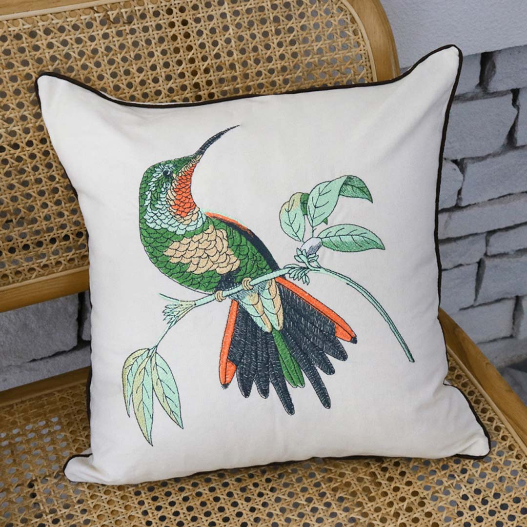 Embroidery Flower/Bird  Cushion Covers Feajoy