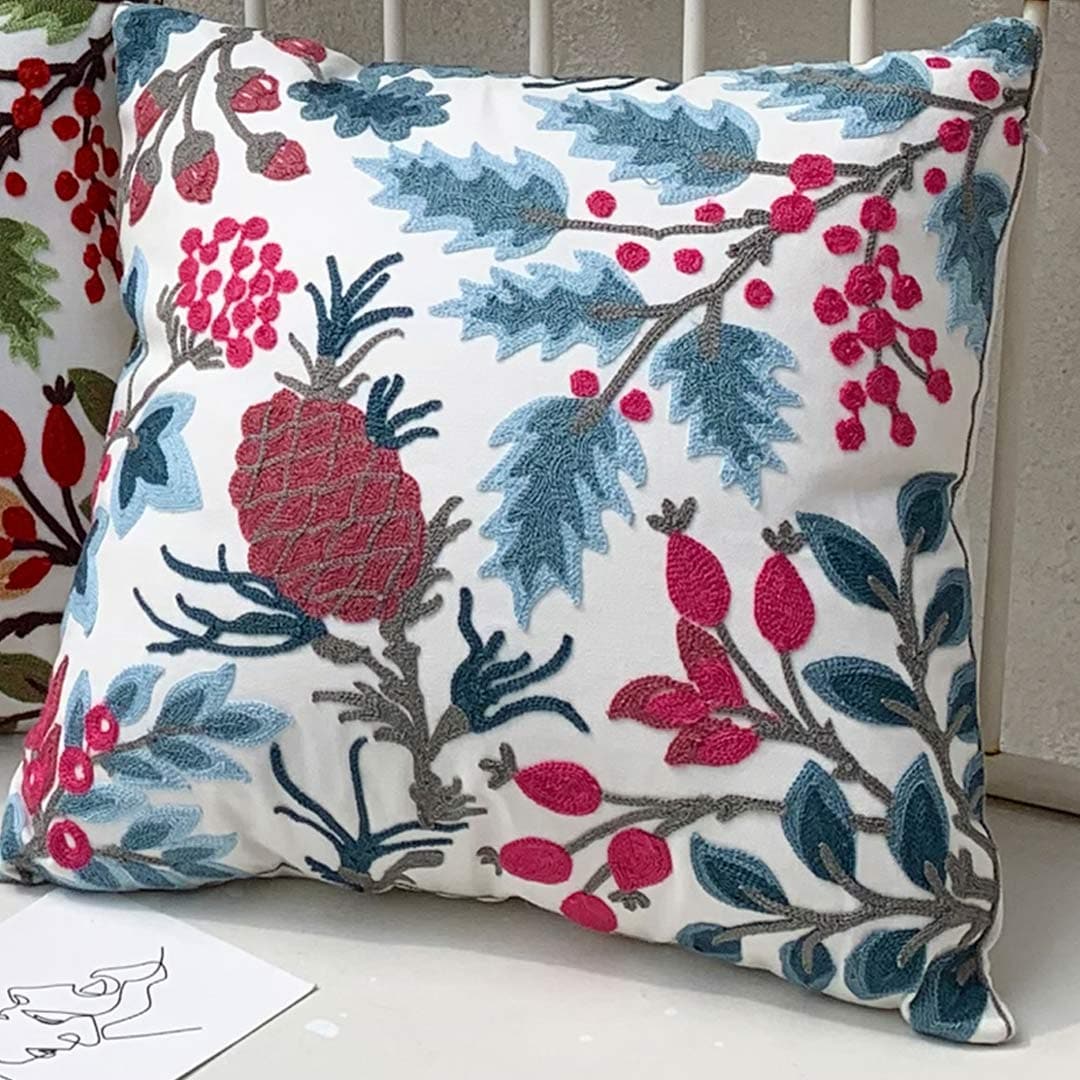 Embroidery Flower/Bird  Cushion Covers Feajoy