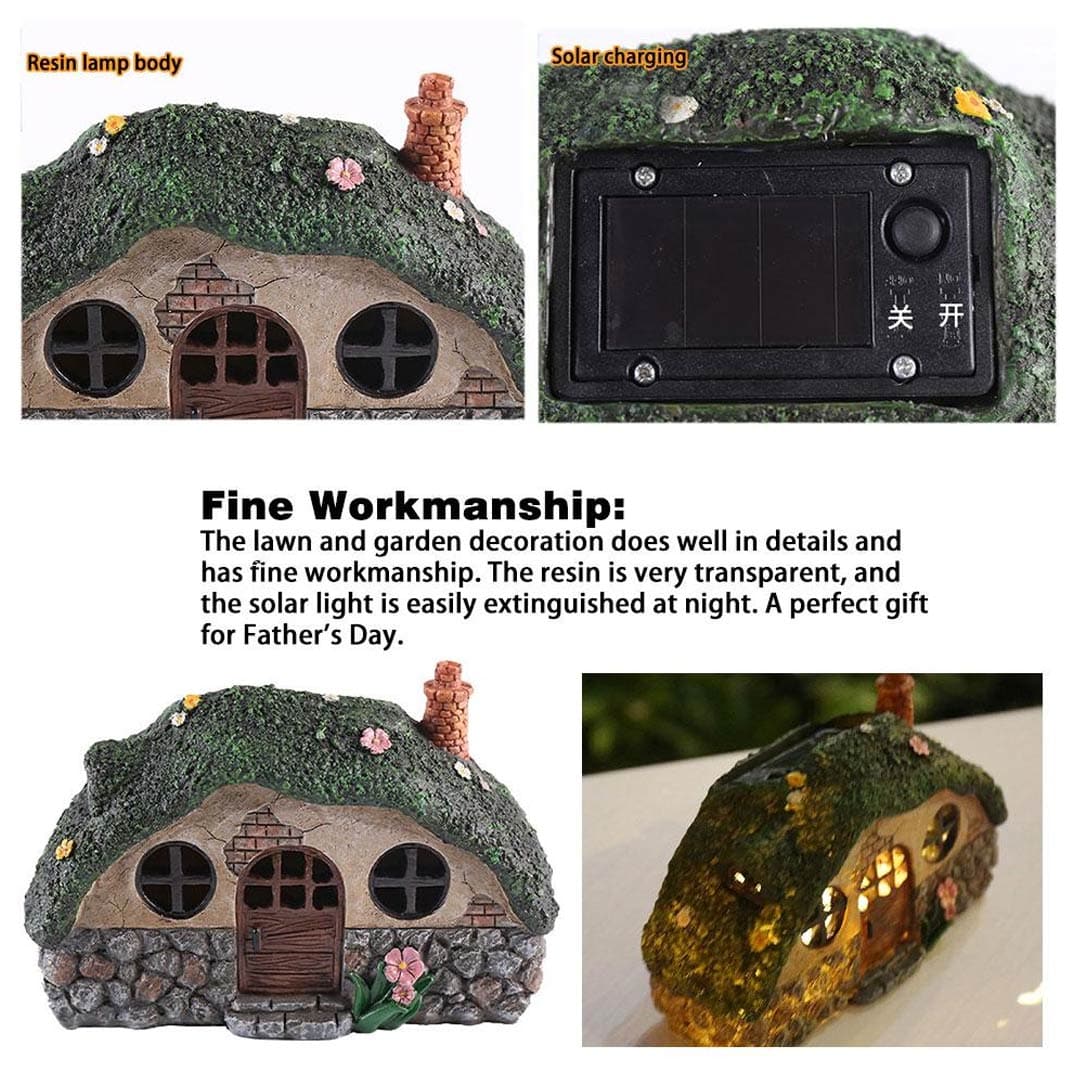 LED Solar Fairy House Light Feajoy