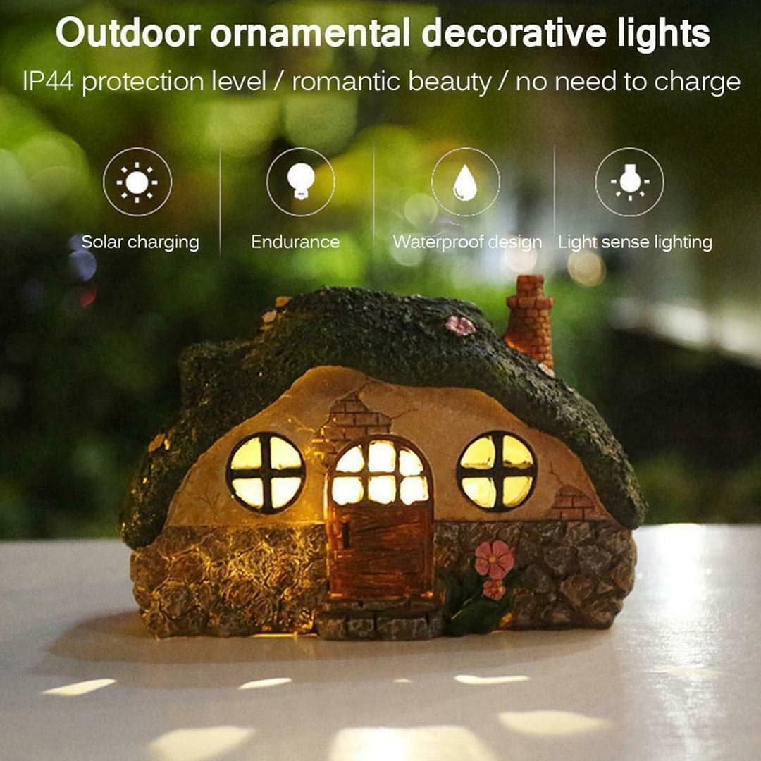 LED Solar Fairy House Light Feajoy