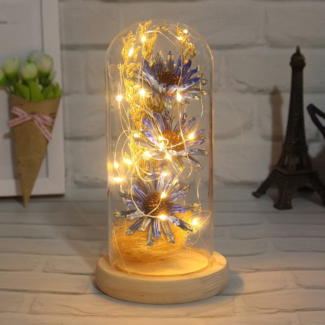 Dried Flowers Led Light - HANDMADE Feajoy