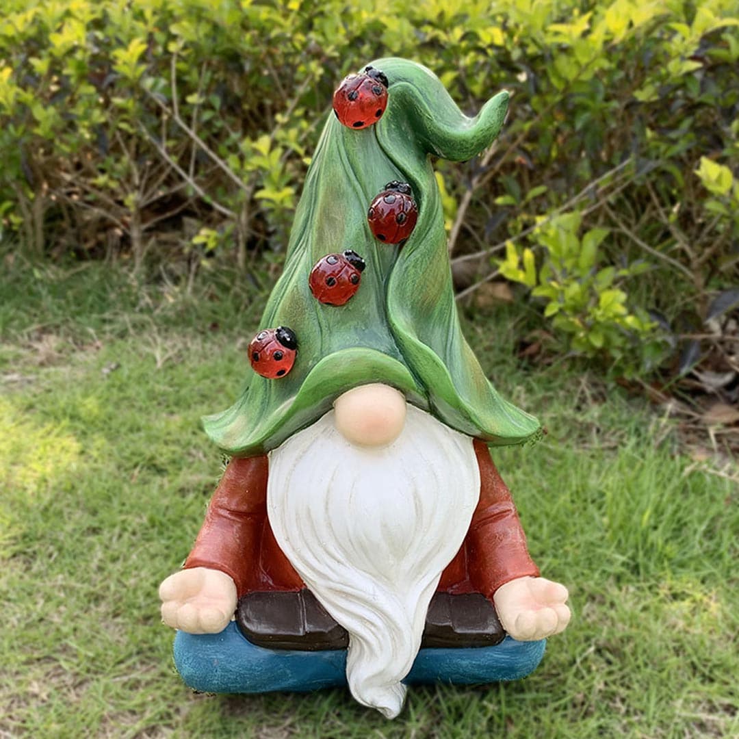 Solar Garden Gnome Statue Feajoy