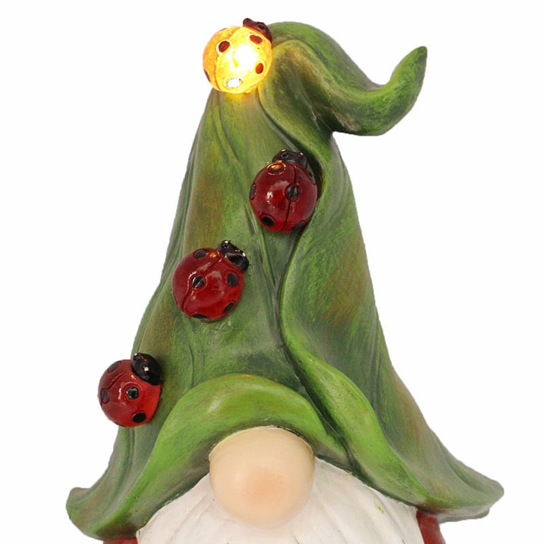 Solar Garden Gnome Statue Feajoy