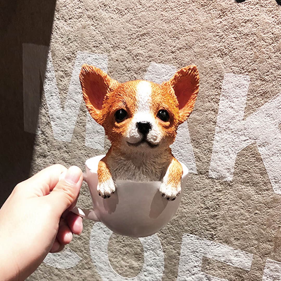 Teacup Dog Coffee Cup Ornament Feajoy