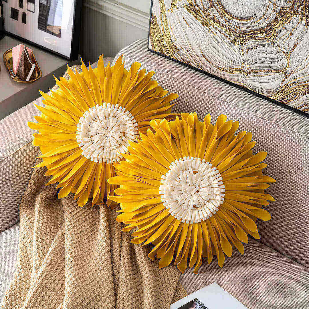 Handmade Sunflower Cushion Covers Feajoy