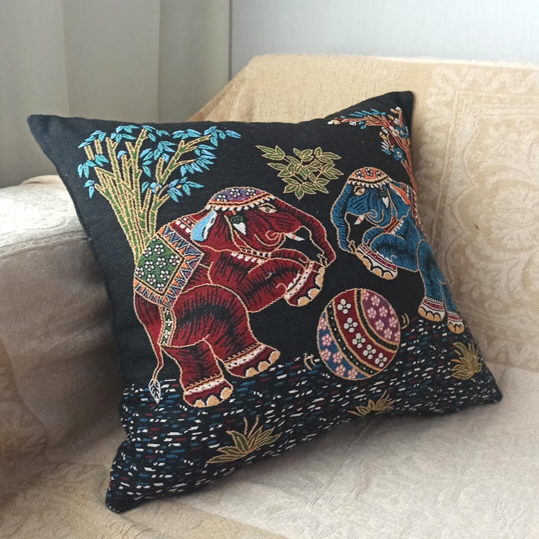 Elephant Double-sided Cushion Cover Feajoy