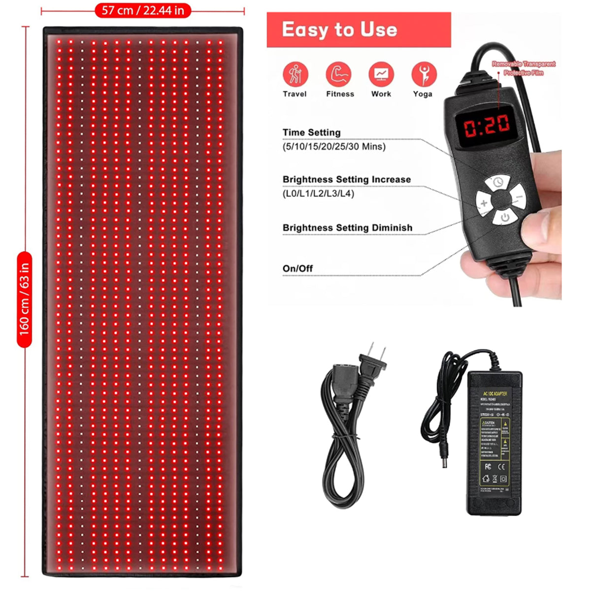 Full-Body Red and Near-Infrared Light Therapy Mat dylinoshop