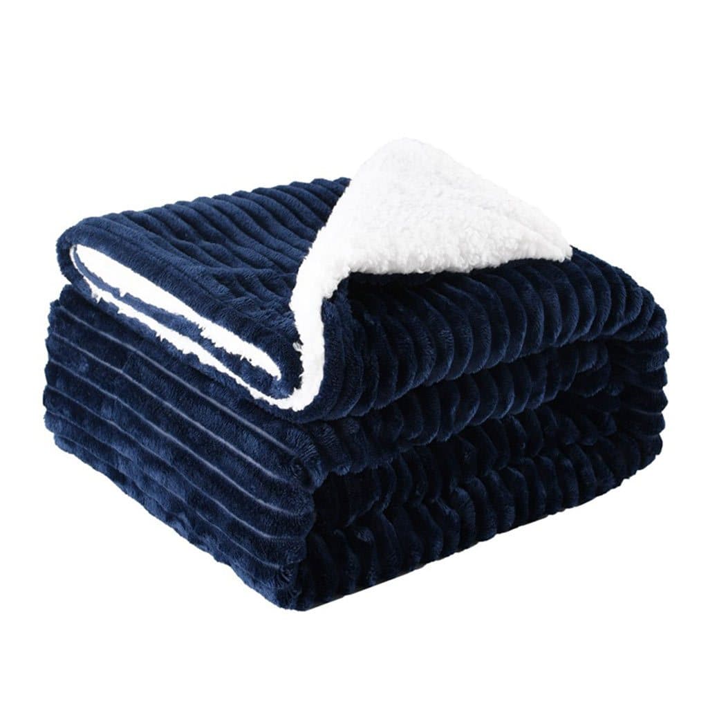 Strpied Sherpa Fleece Blanket Feajoy