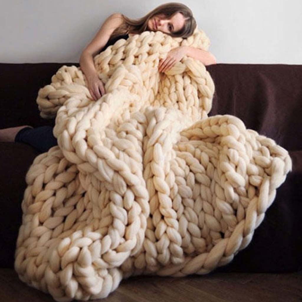 Chunky Knitted Blanket dylinoshop