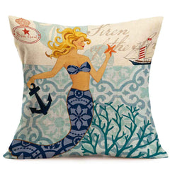 Mermaids Cushion Covers Feajoy