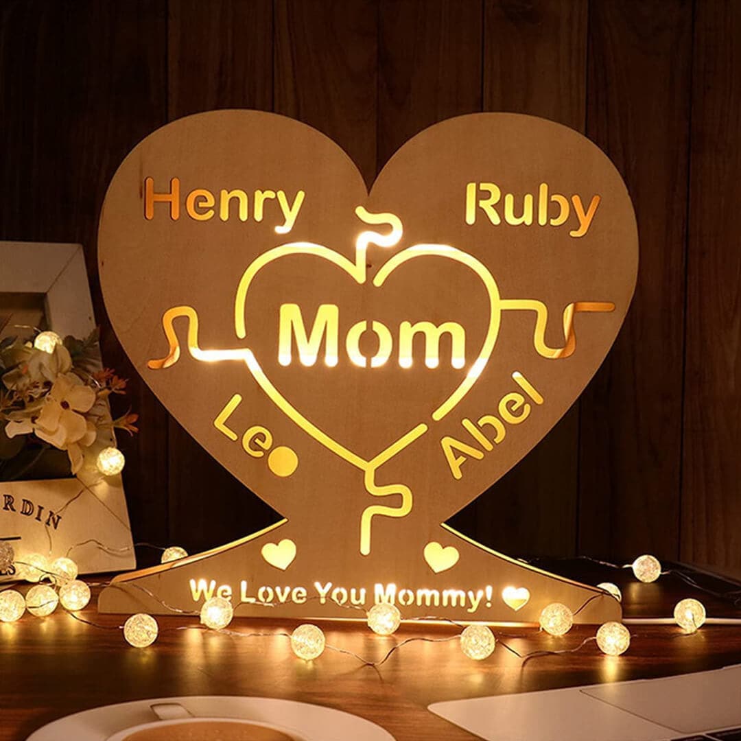 Custom Family Name Lamp for Parents Gift dylinoshop