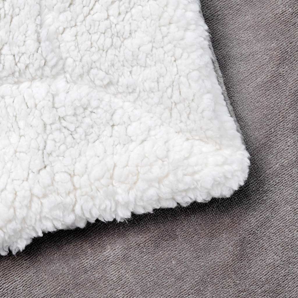 Solid Color Sherpa Fleece Blanket Feajoy