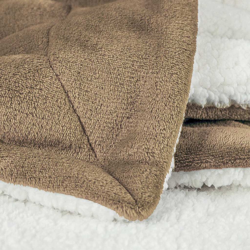 Solid Color Sherpa Fleece Blanket Feajoy