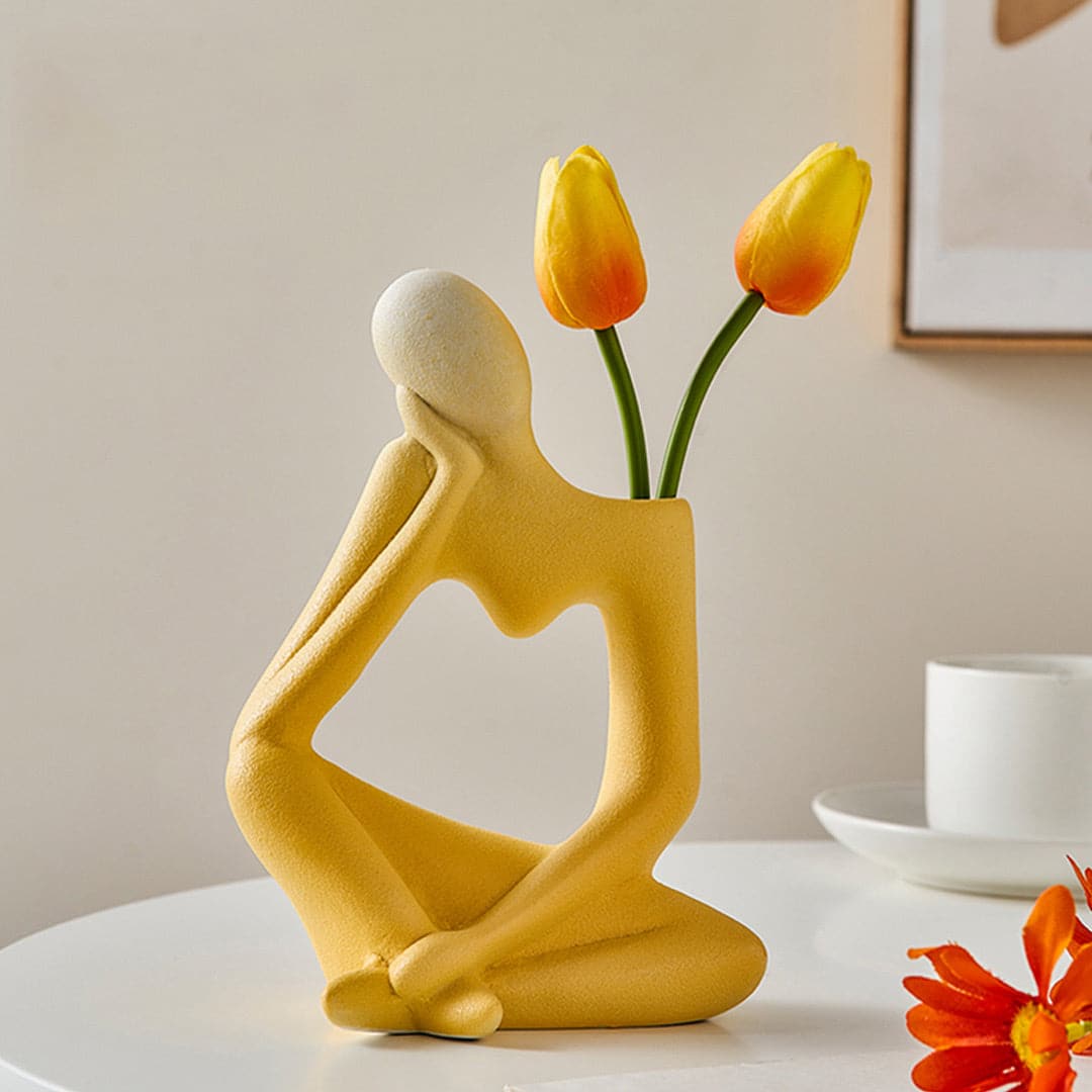 Abstract Thinker Vase Feajoy