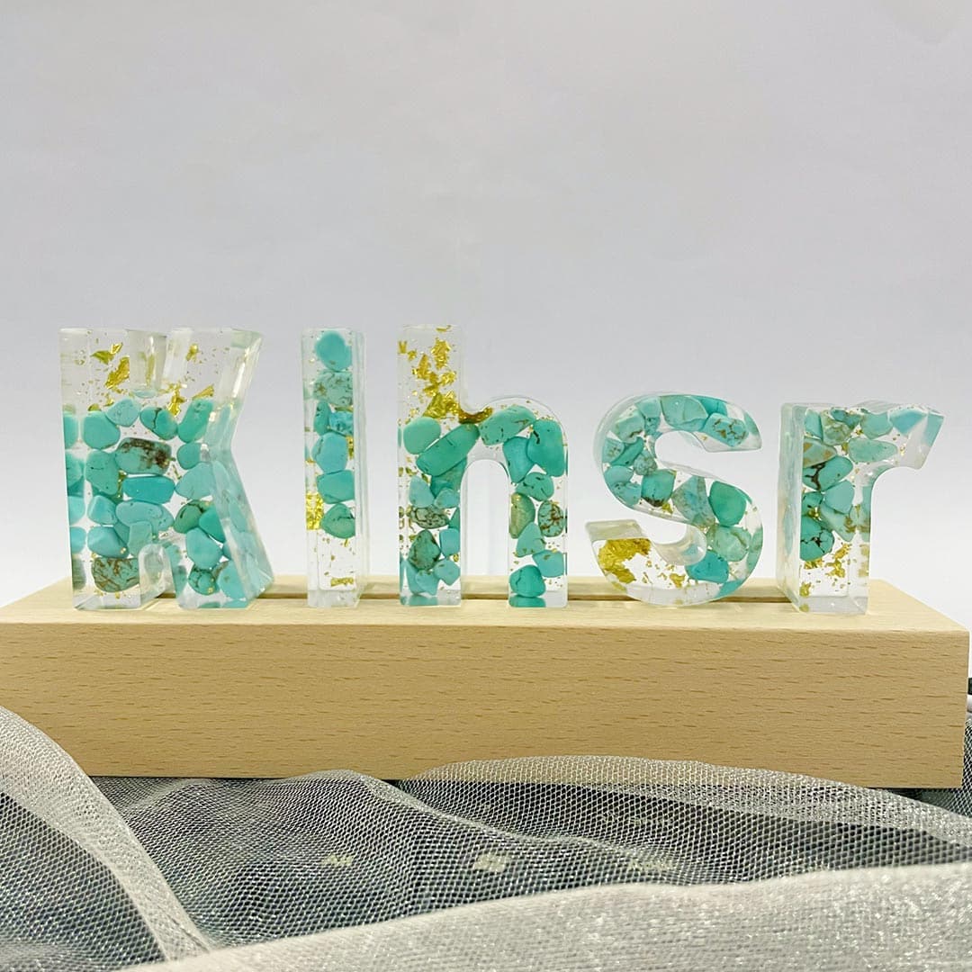 Stone Resin Letter Lamp - HANDMADE Feajoy