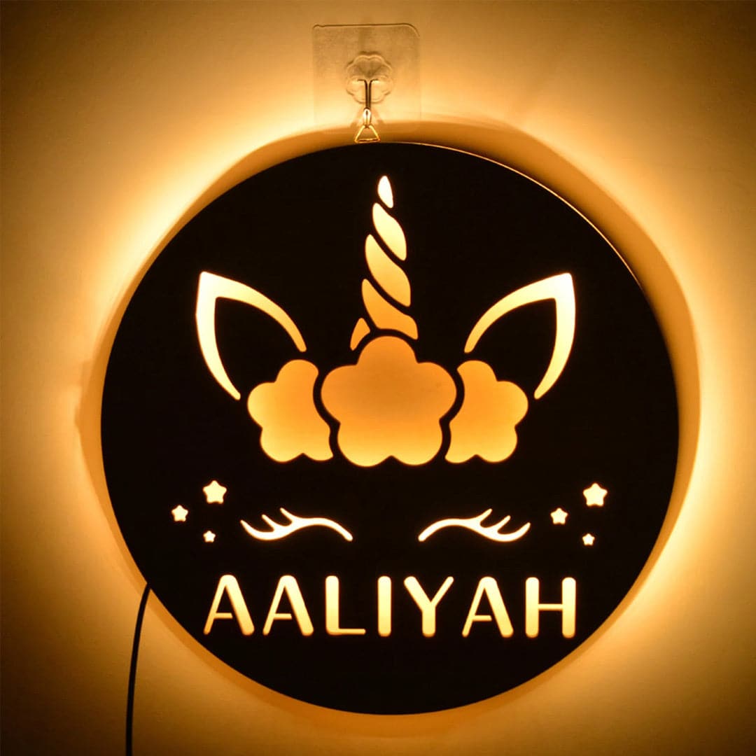 Custom Wooden Name Night Light dylinoshop