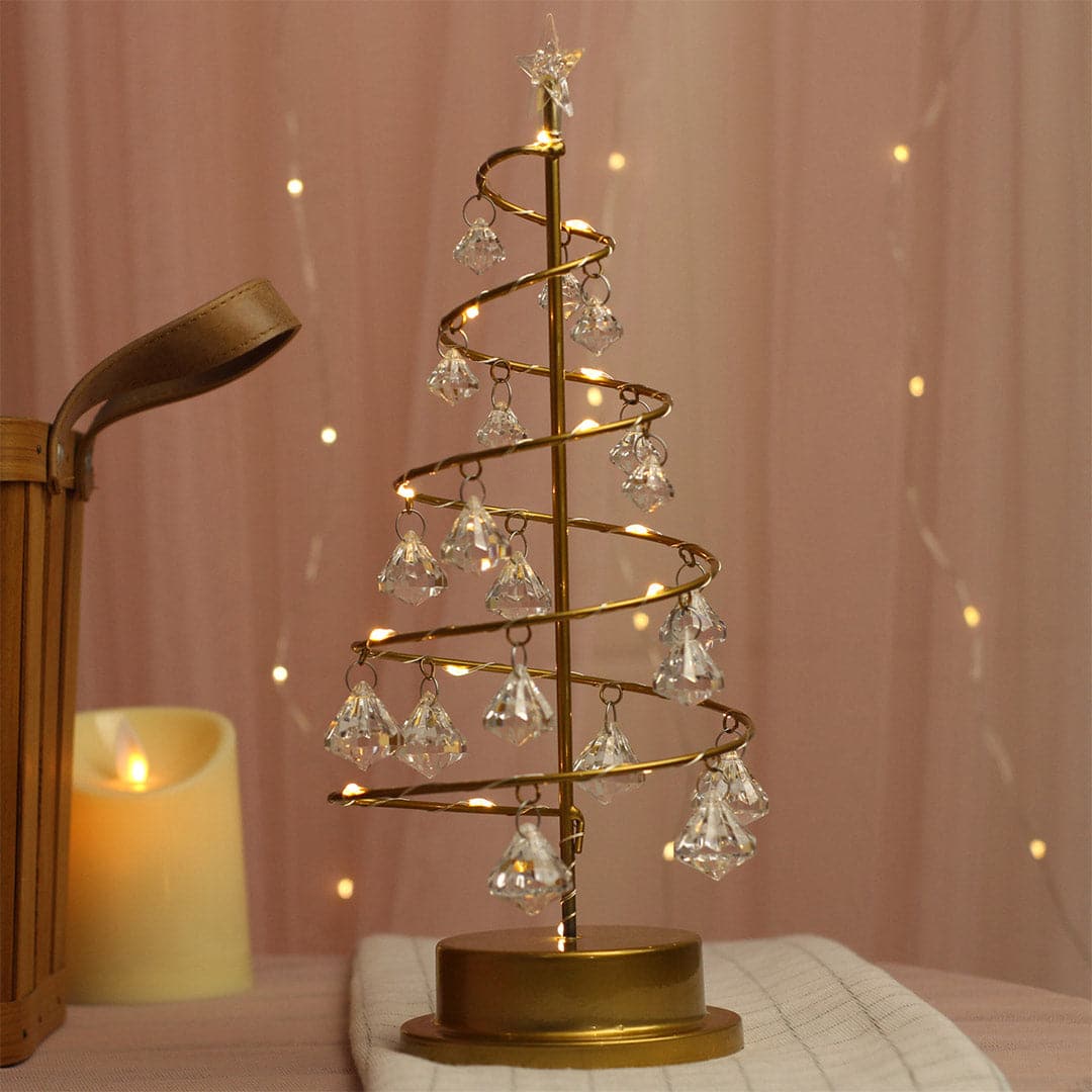 Christmas Tree Shaped Crystal Lamp dylinoshop