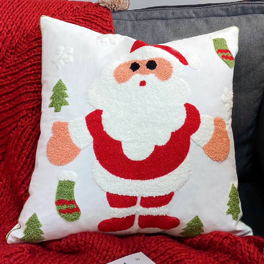 Christmas  Embroidered Cushion Covers dylinoshop