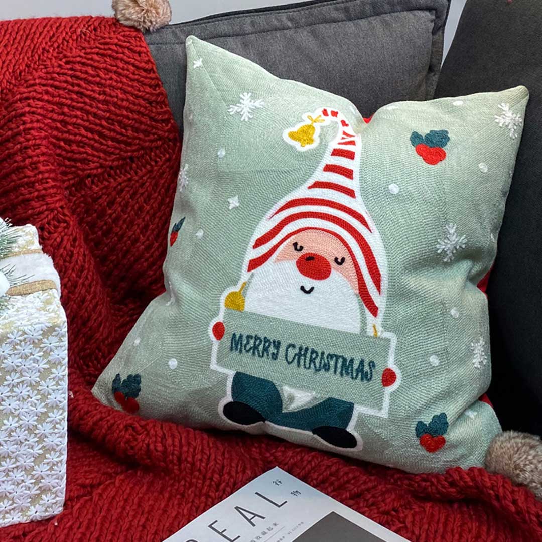 Christmas  Embroidered Cushion Covers dylinoshop