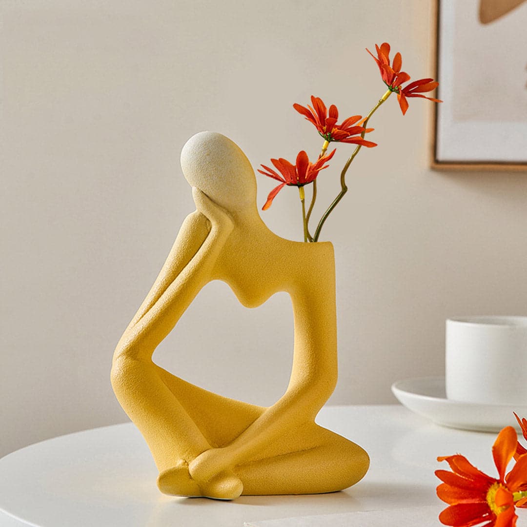 Abstract Thinker Vase Feajoy