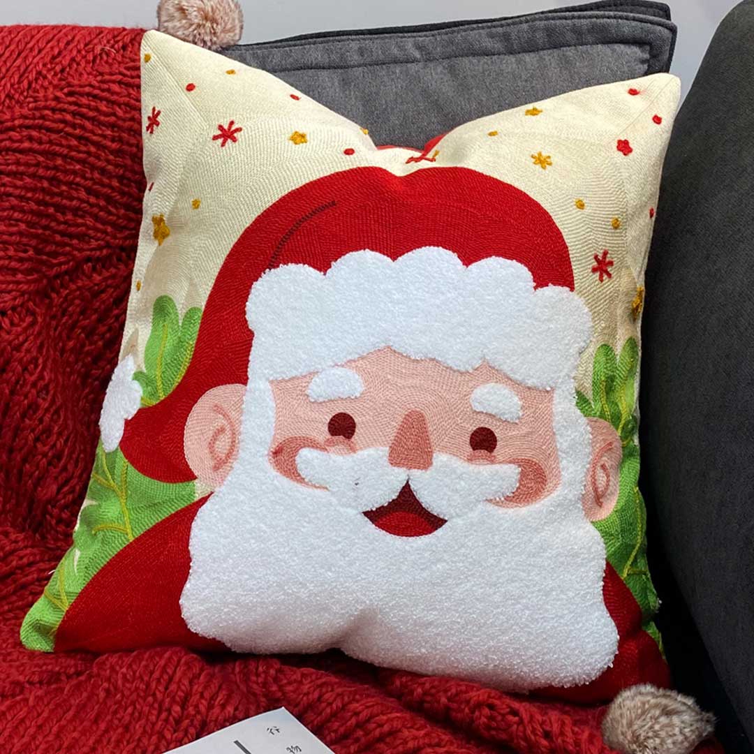 Christmas  Embroidered Cushion Covers dylinoshop