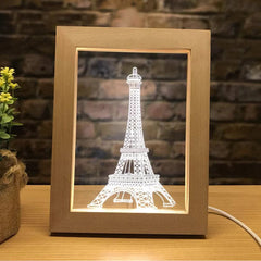 Wood Frame Custom Photo 3D Lamp Feajoy