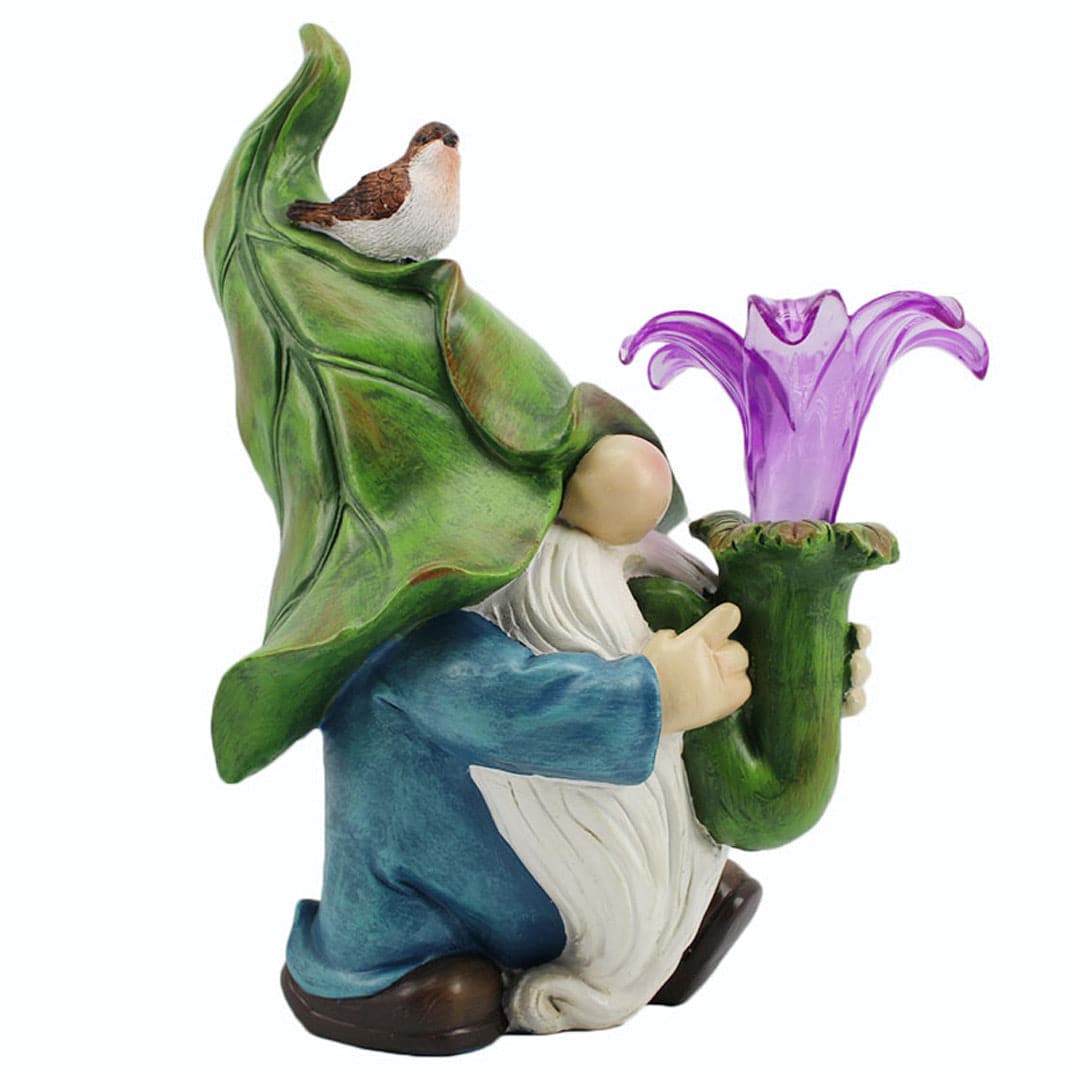 Solar Garden Gnome Statue Feajoy