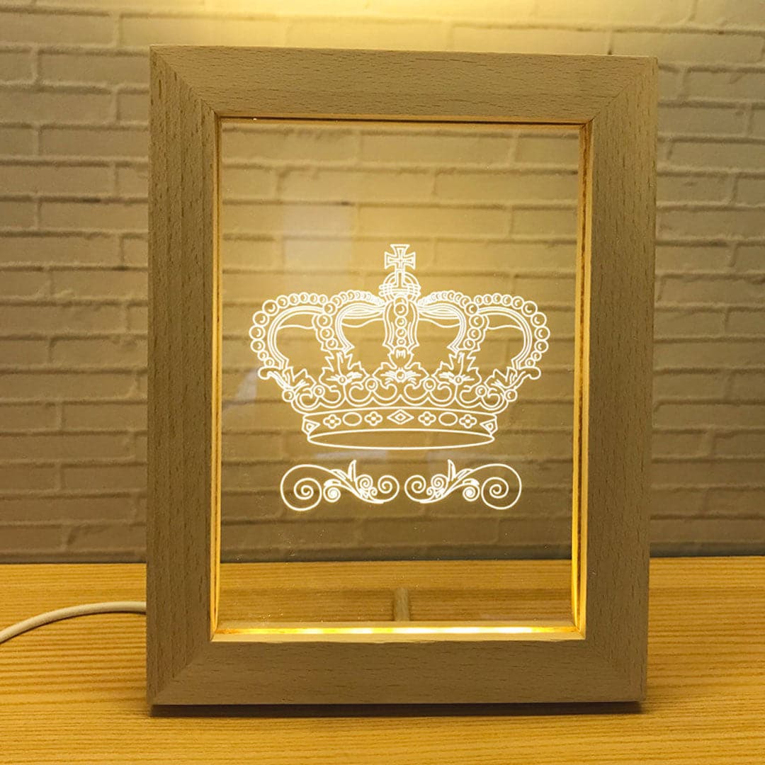 Wood Frame Custom Photo 3D Lamp Feajoy