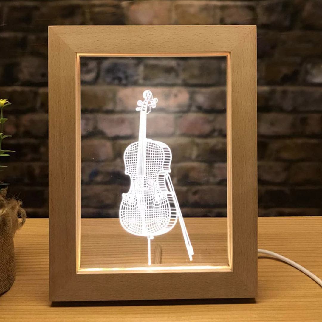 Wood Frame Custom Photo 3D Lamp Feajoy