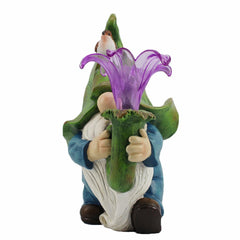 Solar Garden Gnome Statue Feajoy