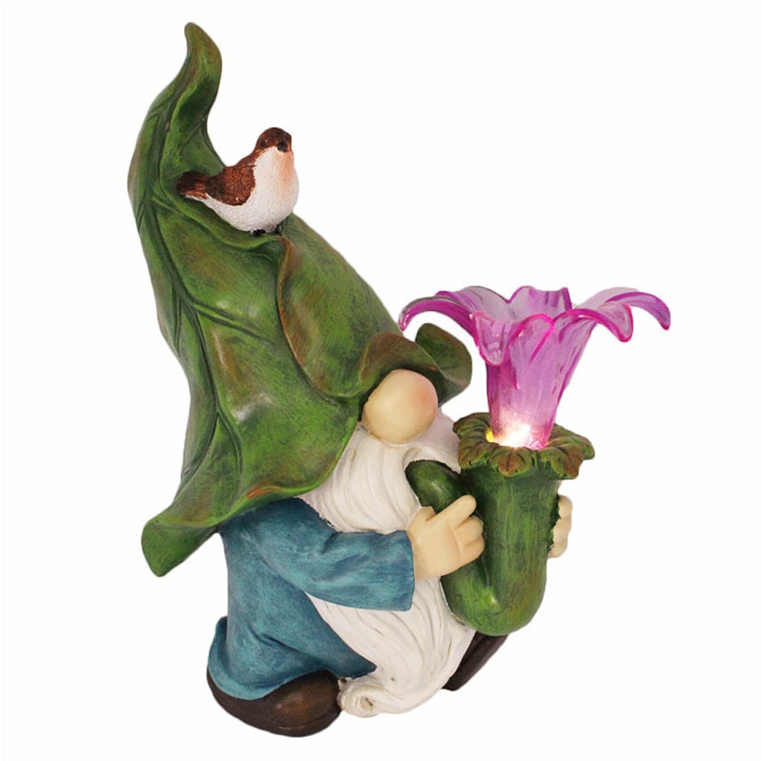 Solar Garden Gnome Statue Feajoy