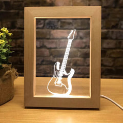 Wood Frame Custom Photo 3D Lamp Feajoy