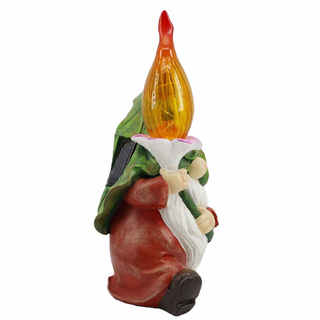 Solar Garden Gnome Statue Feajoy