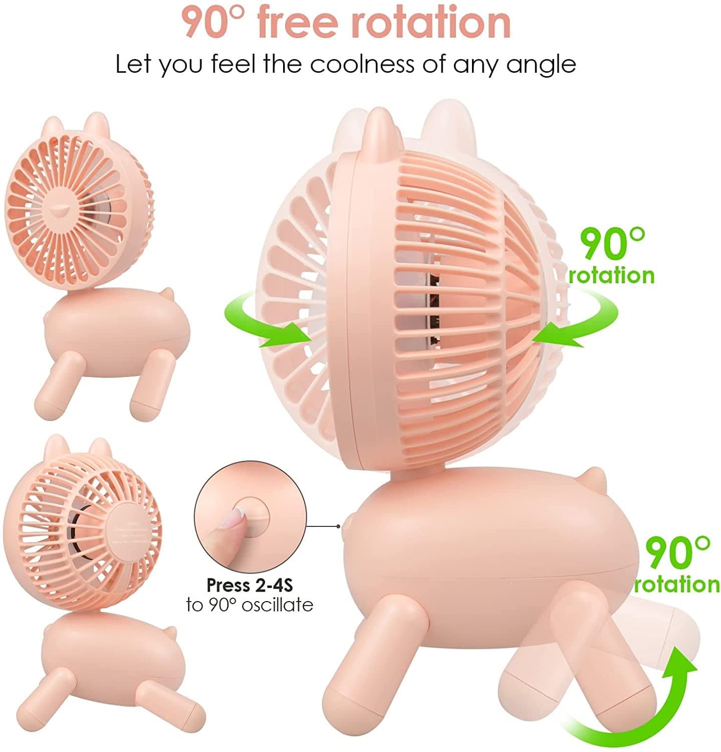 Puppy Portable Desk Fan feajoy