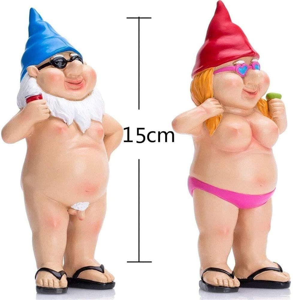 Funny Naked Gnome Statue Feajoy