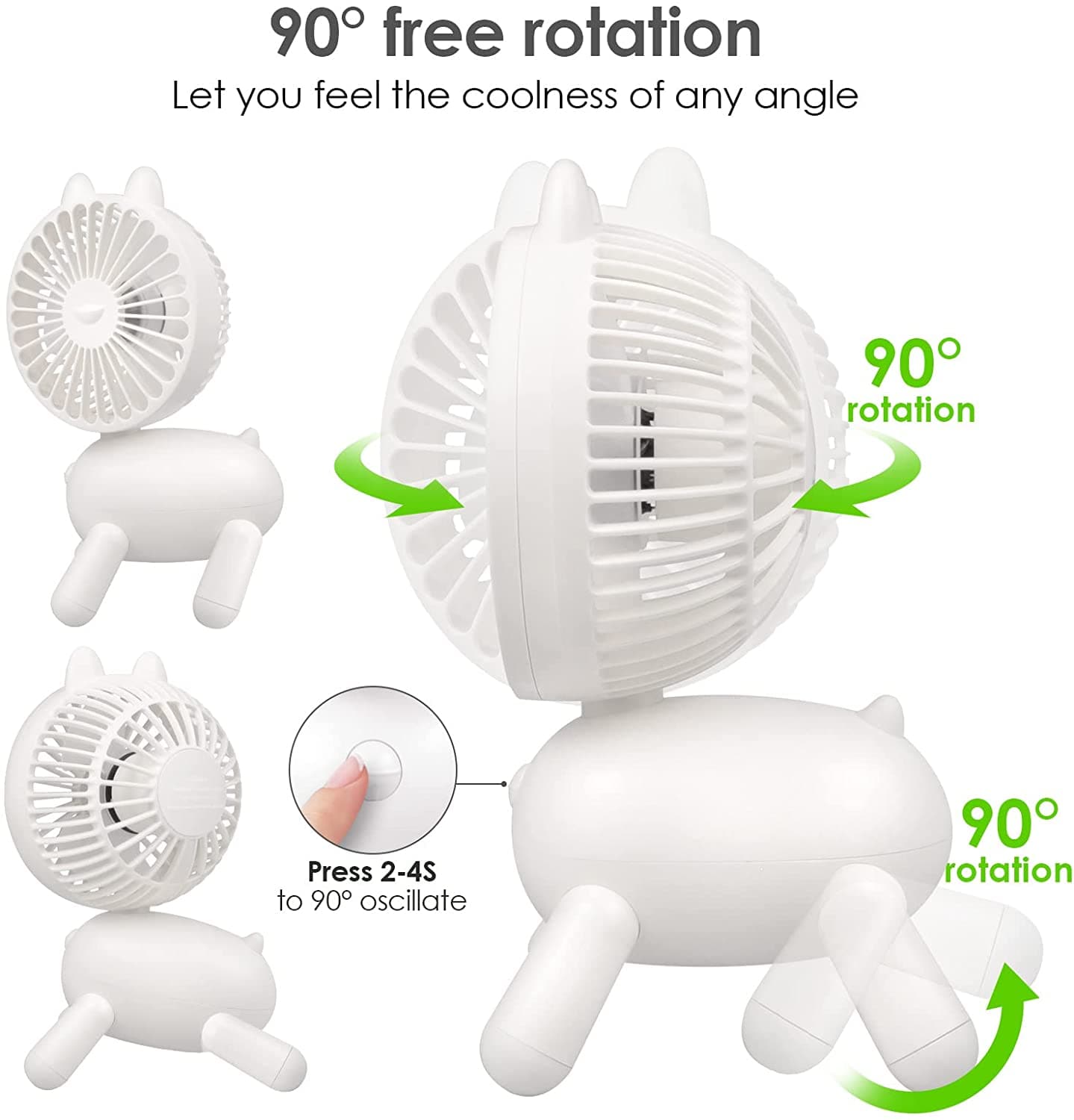 Puppy Portable Desk Fan feajoy