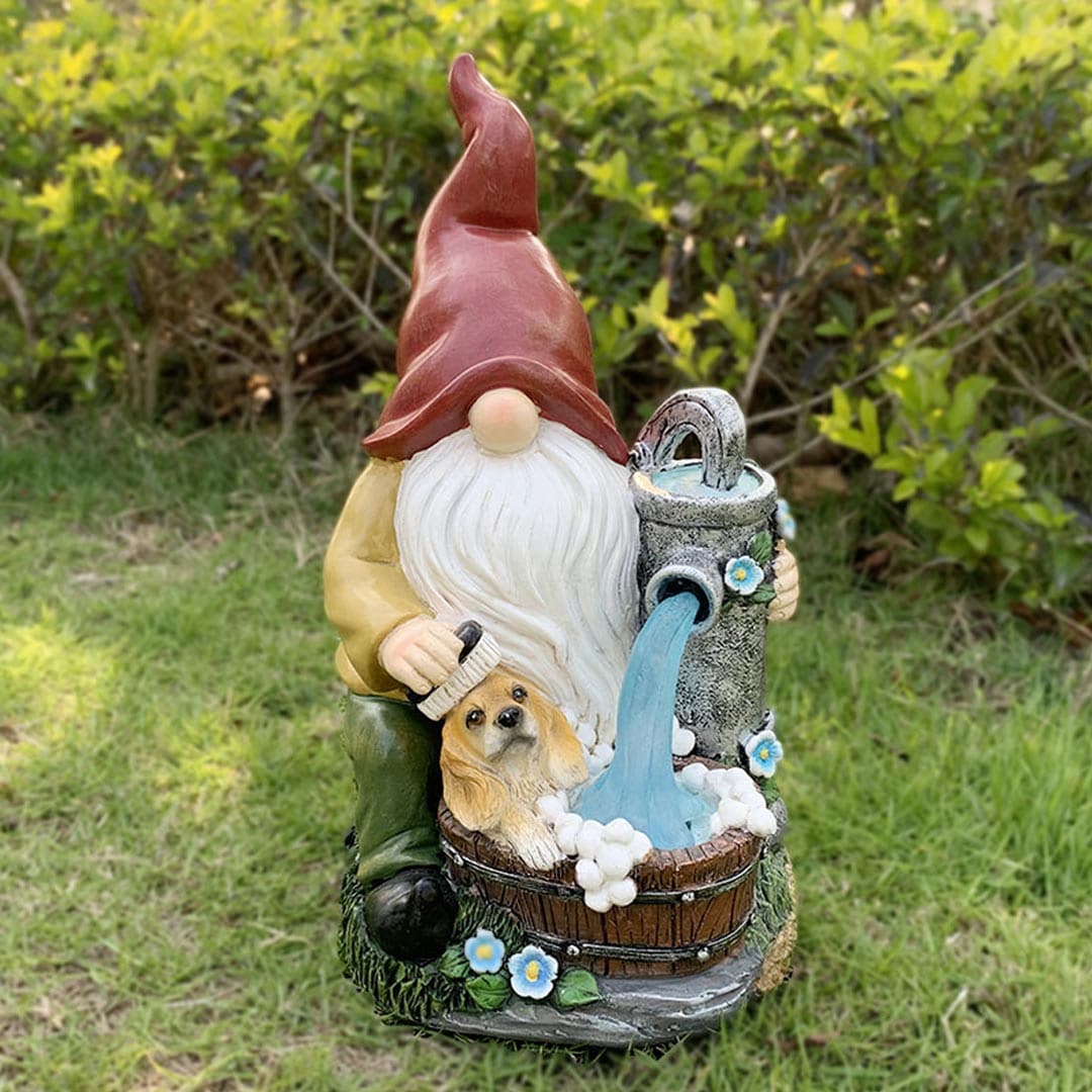 Solar Garden Gnome Statue Feajoy