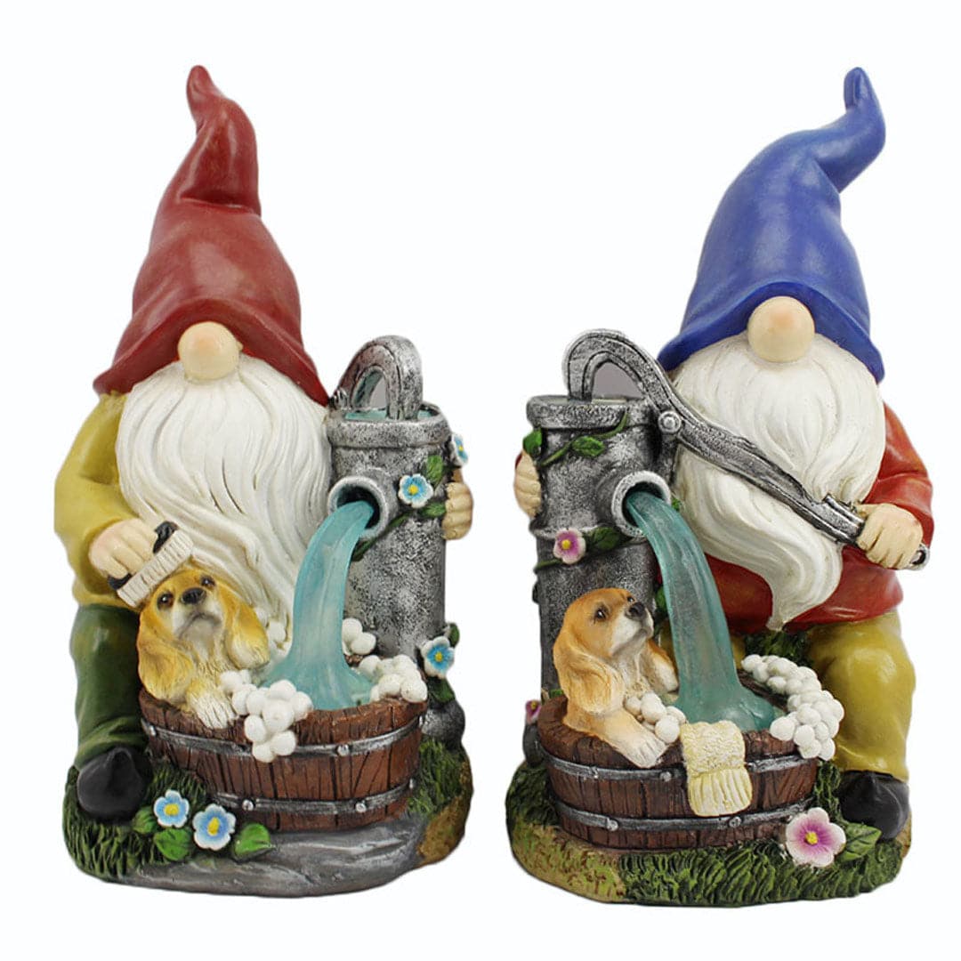 Solar Garden Gnome Statue Feajoy