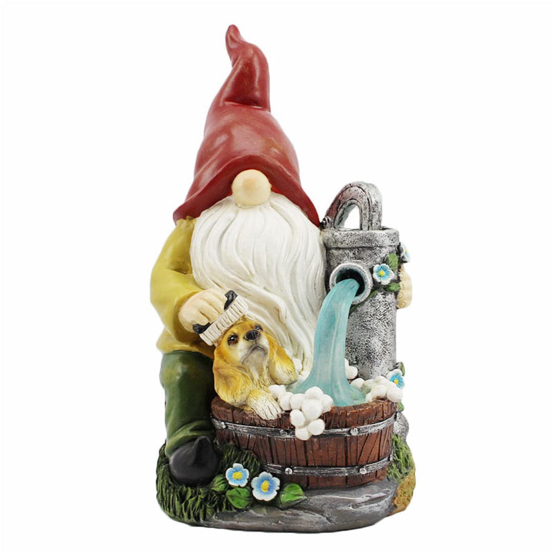 Solar Garden Gnome Statue Feajoy