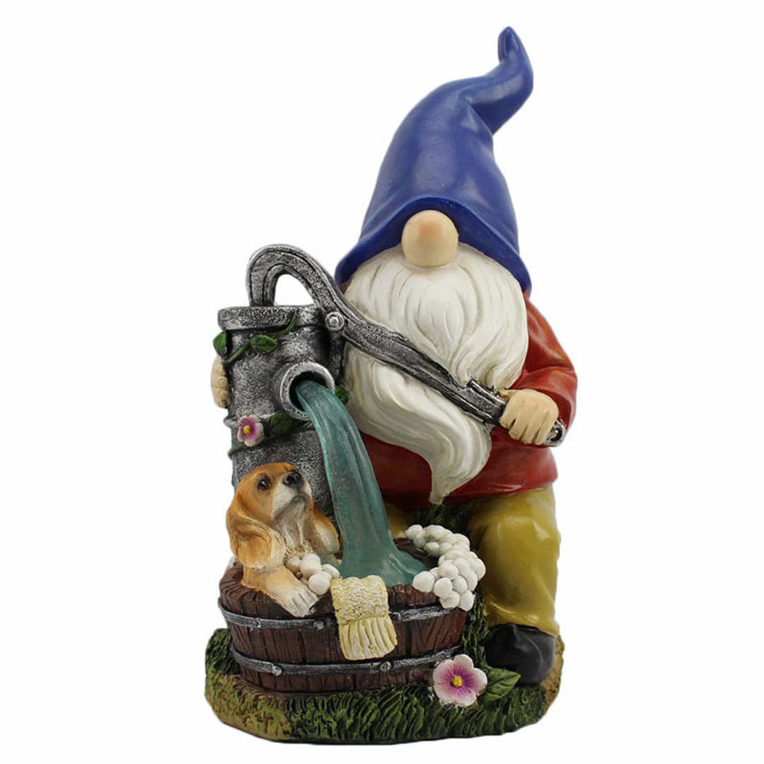 Solar Garden Gnome Statue Feajoy