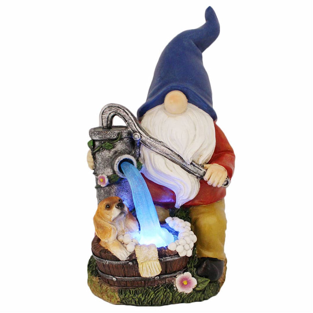 Solar Garden Gnome Statue Feajoy