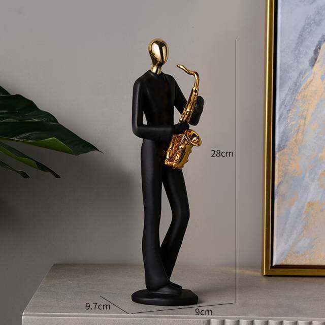 Golden/Black Musician Figurine feajoy