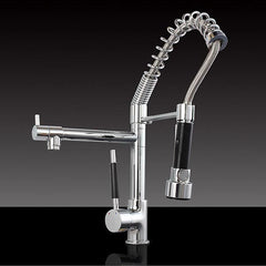 DEKLE Kitchen Sink Mixer Faucet - Pull Out Sprayer Tap - Single Handle - Chrome|Brass|Brushed - Tap Collapsible dylinoshop