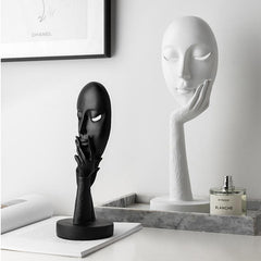 Woman Face Mask Craft Statue feajoy