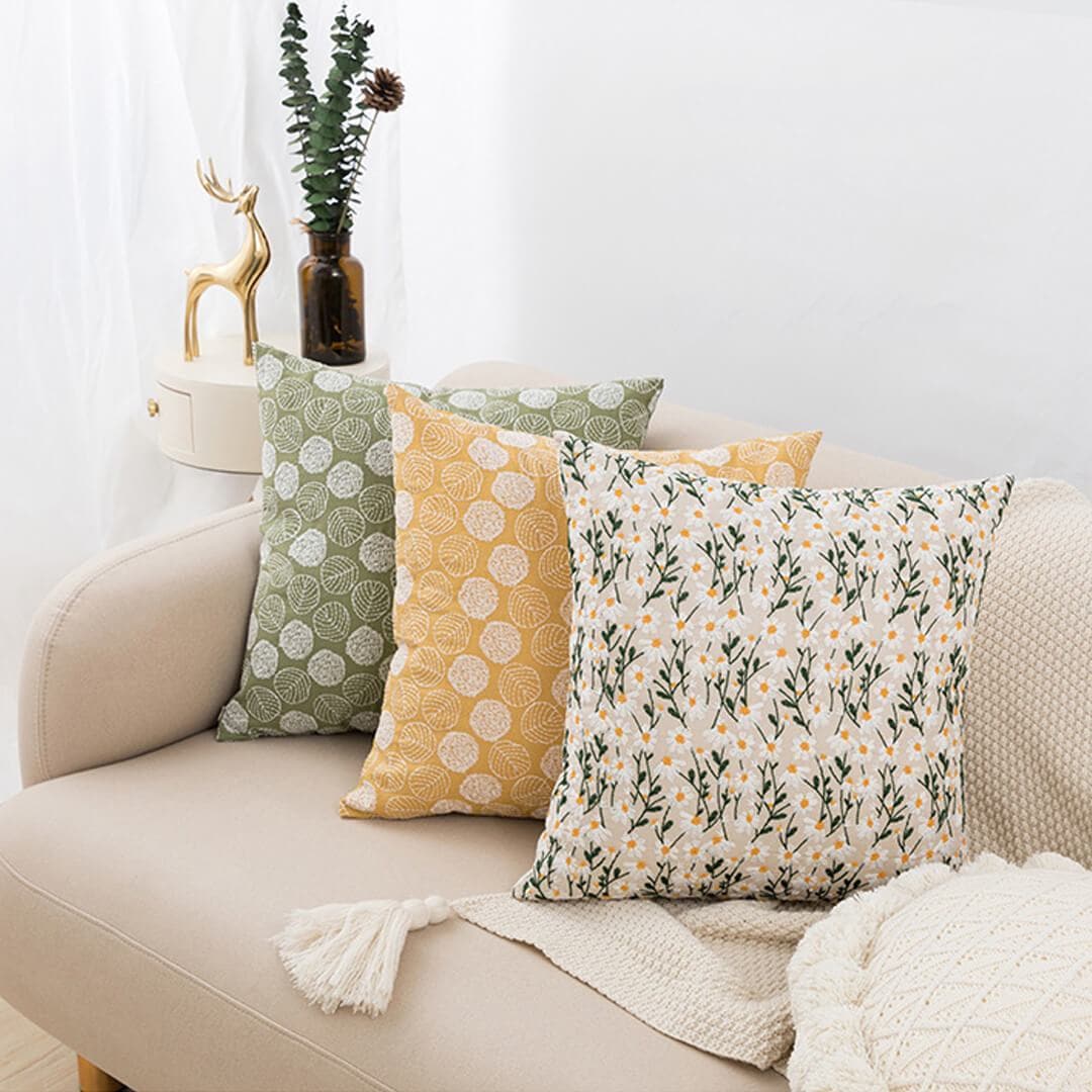 Embroidered Throw Pillow Covers feajoy