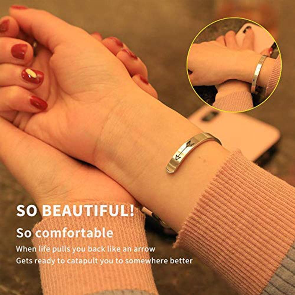 Inner Engraved Inspirational Cuff Bracelet Bangle Zimomo