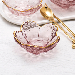 Gold Inlay Sakura Glass Dish Set dylinoshop