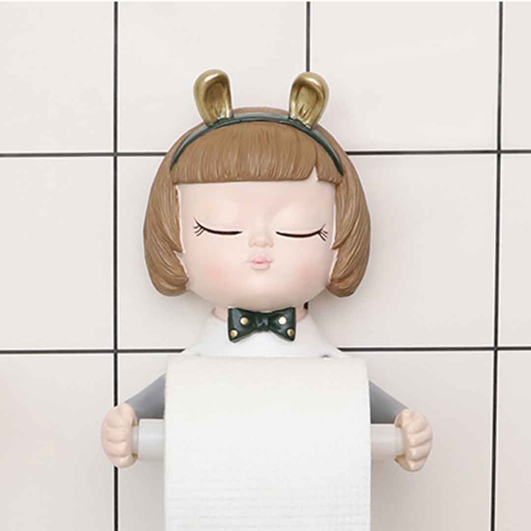 Adorable Girl Roll Paper Holder dylinoshop