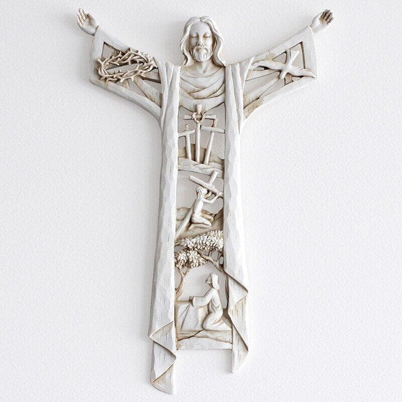 A Risen Christ Wall Cross dylinoshop