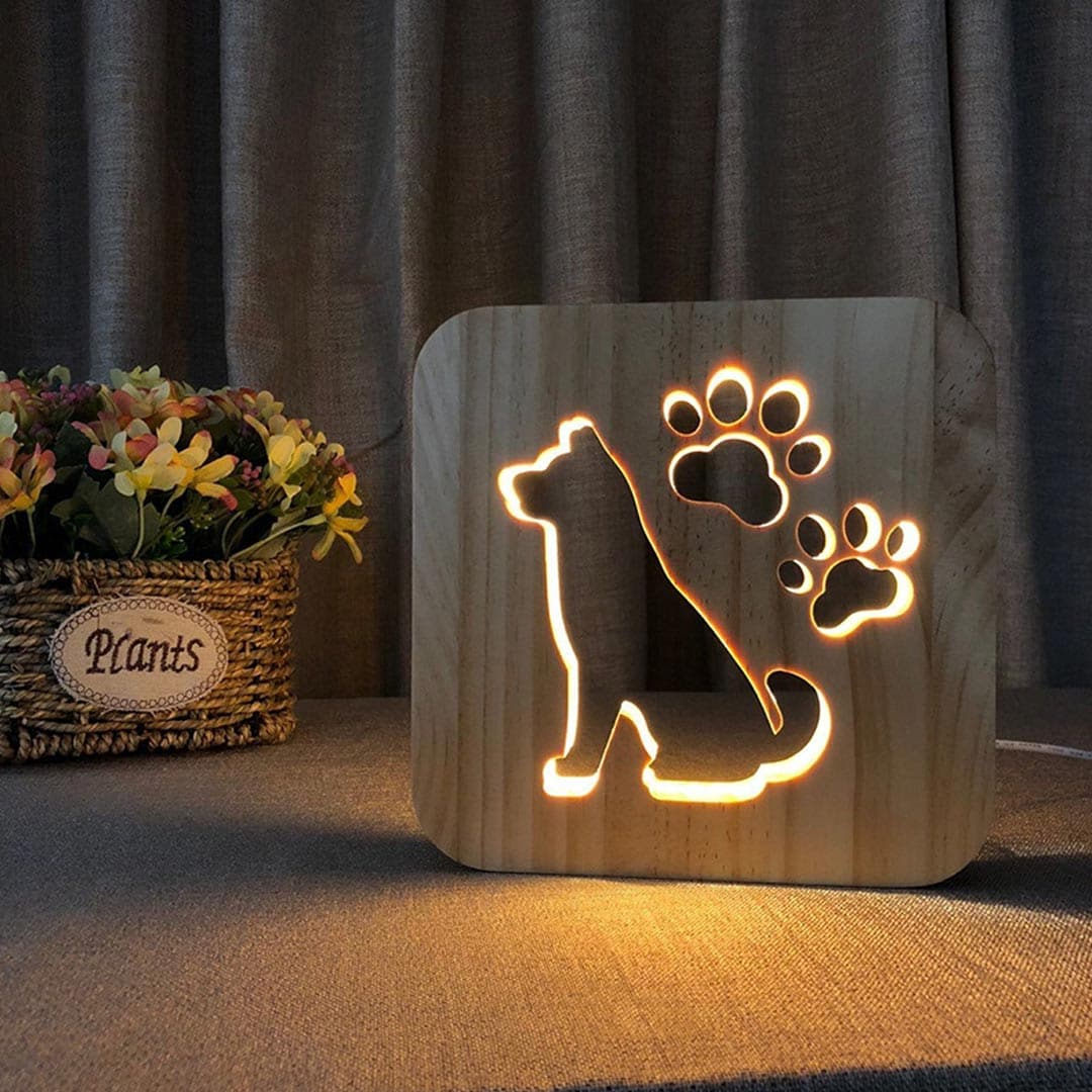 Wooden Night Light USB Powered Feajoy